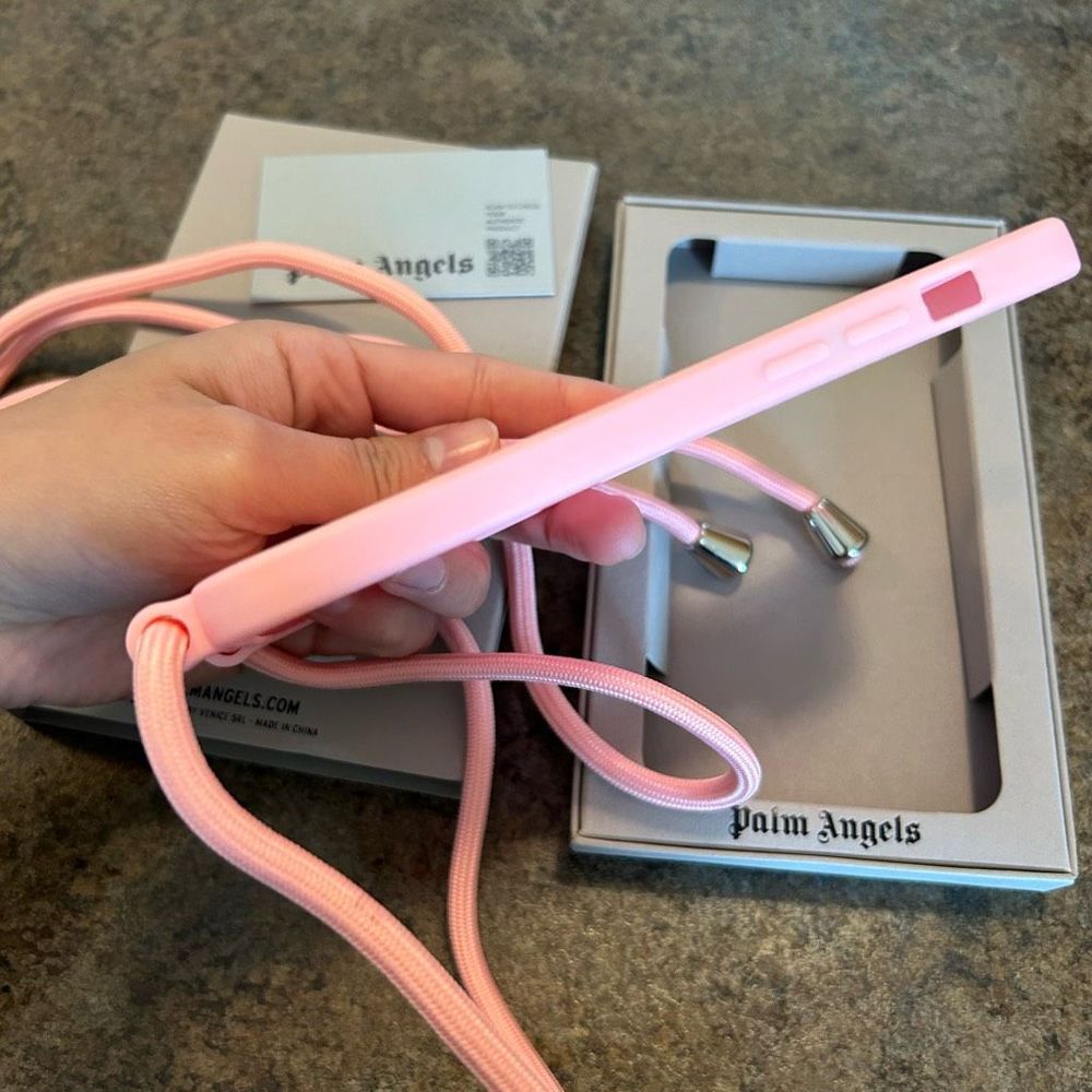 NWT IPhone 12Pro Palm Angels Teddy Bear with Tie Pink - Picture 9 of 10